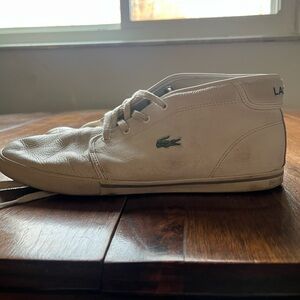 Lacoste Men's Off-White High-Top Sneakers